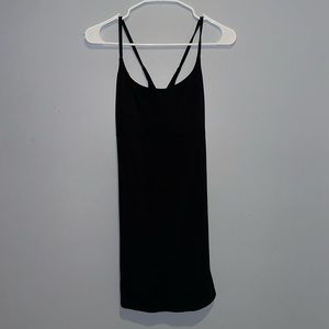 Halara black dress with built in bra